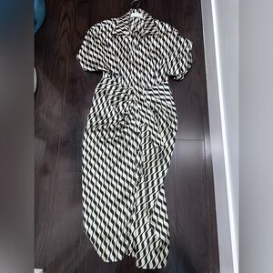 Black and White Patterned Dress